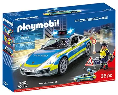Produktbild: PLAYMOBIL City Action 70067 Porsche 911 Carrera 4S Polizei mit Polizei-Licht und Sound, Empfohlen ab 4 Jahren