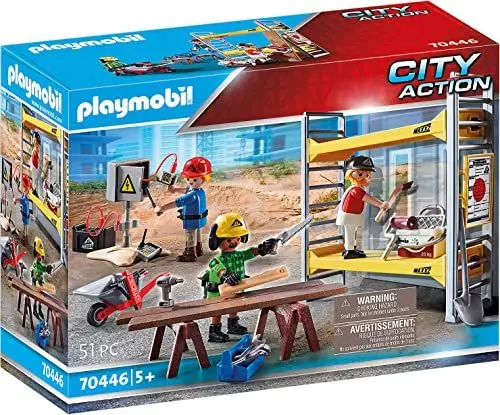 Produktbild: PLAYMOBIL City Action 70446 Construction Scaffold, with 2 platforms to be placed anywhere between the rungs of the scaffolding, Toy for Children Ages 5+