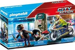 Produktbild: PLAYMOBIL City Action 70572 Polizei-Motorrad: Verfolgung des Geldräubers, Für Kinder von 4-10 Jahre