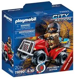 Produktbild: PLAYMOBIL City Action 71090 Feuerwehr-Speed Quad mit Rückzugsmotor, Spielzeug für Kinder ab 4 Jahren