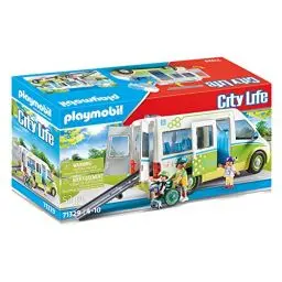 Produktbild: PLAYMOBIL City Life 71329 Schulbus, Großer Schulbus mit Schiebetür, Faltbare Rampe für den Rollstuhl und Platz für 5 Figuren, Spielzeug für Kinder ab 4 Jahren