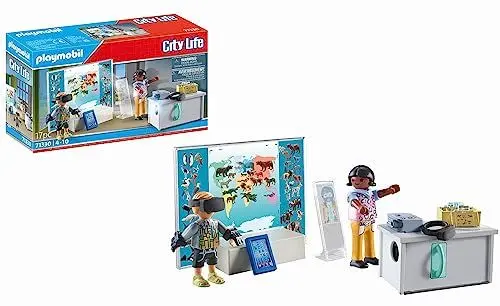 Produktbild: PLAYMOBIL City Life 71330 Virtuelles Klassenzimmer, funktionierender Projektor, Tablet und VR-Brillen für kreative Rollenspiele,Spielzeug für Kinder ab 4 Jahren