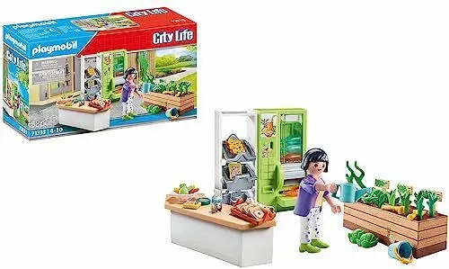 Produktbild: PLAYMOBIL City Life 71333 Schulkiosk, Verkaufsstand befüllbarem Flaschenautomaten, Spielzeug für Kinder ab 4 Jahren