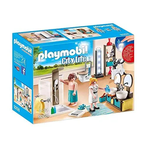 Produktbild: PLAYMOBIL City Life 9268 Badezimmer, Mit Lichteffekten, Ab 4 Jahren