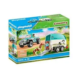 Produktbild: PLAYMOBIL Country 70511 PKW mit Ponyanhänger, Ab 4 Jahren