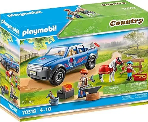 Produktbild: PLAYMOBIL Country 70518 Mobiler Hufschmied, Mit Lichteffekt, Ab 4 Jahren