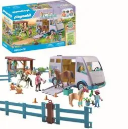 Produktbild: PLAYMOBIL Horses of Waterfall 71493 Mobile Reitschule, spielerisches Lernen des Pferdereitens, Abenteuer auf der Waterfall Ranch, detailreiches Spielzeug für Kinder ab 4 Jahren