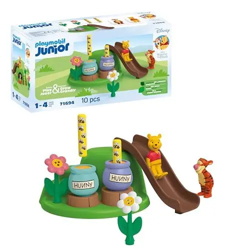 Produktbild: PLAYMOBIL JUNIOR | Disney | Winnie Puuhs & Tiggers Bienengarten | nachhaltiges Spielzeug aus biobasierten Kunststoffen | für Kinder ab 1 Jahr | 71694