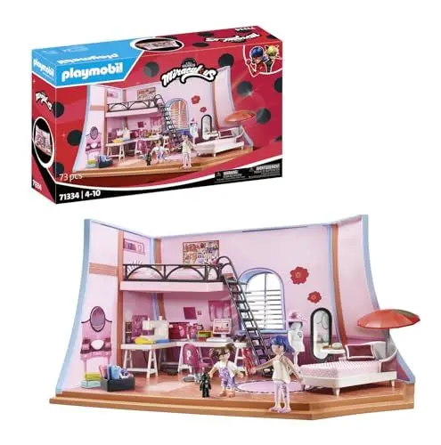 Produktbild: PLAYMOBIL Miraculous 71334 Miraculous: Marinettes Loft, bunter Spielspaß inklusive Marinette, Manon und Zubehör, Abenteuer mit Ladybug, detailreiches Spielzeug für Kinder ab 4 Jahren