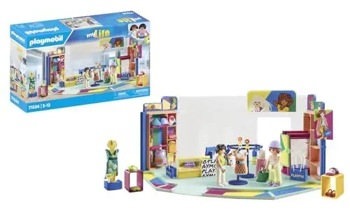 Produktbild: PLAYMOBIL MyLife 71534 Fashion Store, aufregendes Shopping-Erlebnis im großen Modehaus, inklusive Kasse, Verkaufsvitrine und vielen Kleidungsstücken, detailreiches Spielzeug für Kinder ab 5 Jahren