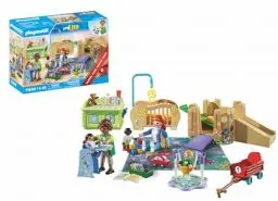 Produktbild: PLAYMOBIL MyLife Promo Pack 71649 Krabbelgruppe, inklusive fünf Figuren, Spielturm, Rutsche und vielen niedlichen Accessoires, detailreiches Spielzeug für Kinder ab 4 Jahren