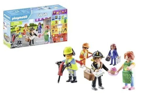 Produktbild: PLAYMOBIL My Figures 71402 City Life, 5 Spielfiguren mit über 1000 Kombinationsmöglichkeiten, zum Nachspielen verschiedener Berufe, interaktives Rollenspiel, Spielzeug für Kinder ab 5 Jahren