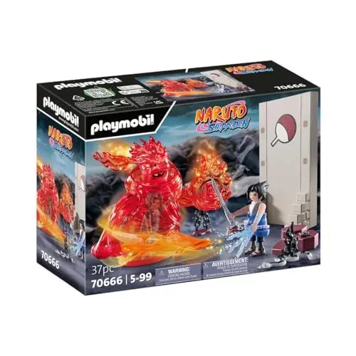 Produktbild: PLAYMOBIL Naruto Shippuden 70666 Sasuke vs. Itachi, Interaktiver Geschwisterkampf mit Mangekyou Sharingan und Energiegeist Susano'o, Itachis Rachezug, Spielzeug für Kinder ab 5 Jahren
