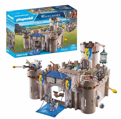 Produktbild: PLAYMOBIL Novelmore 71642 Arwynns Burg, inklusive DREI Rittern und zahlreichen Accessoires für realistische Gefechte, actionreiches Spielzeug für Kinder ab 4 Jahren