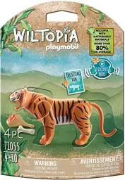 Produktbild: PLAYMOBIL WILTOPIA 71055 Tiger aus nachhaltigem Material inklusive vielen Zubehör und Tier-Sammelkarte mit QR-Code und spannenden Audio-Content, ab 4 Jahren, Multi