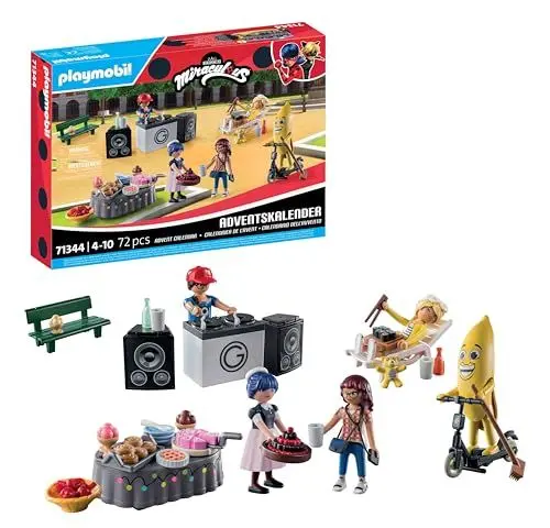 Produktbild: PLAYMOBIL | Adventskalender Miraculous | Ladybug - Picknick in Paris | 24 spannende Türchen | Inklusive fünf Figuren | Adventskalender 2024 | Zauberhaftes Spielzeug für Kinder ab 4 Jahren | 71344