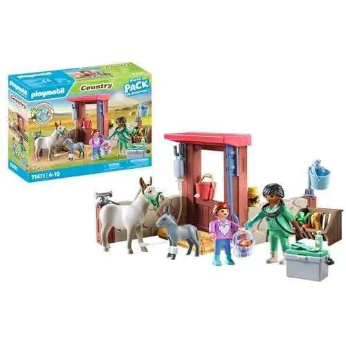 Produktbild: PLAYMOBIL | Country | Tierarzteinsatz bei den Eseln |Spielzeug für Kinder ab 4 Jahren | 71471