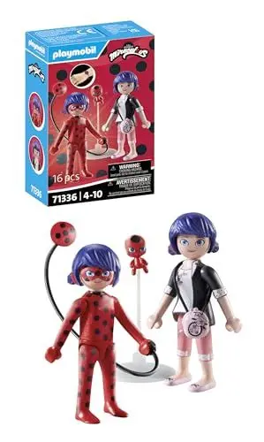 Produktbild: PLAYMOBIL | Miraculous | Marinette & Ladybug | Heldenhaftes Abenteuer | Inklusive Kwami Tikki und vielfältigem Zubehör | detailreiches Spielzeug für Kinder ab 4 Jahren | 71336