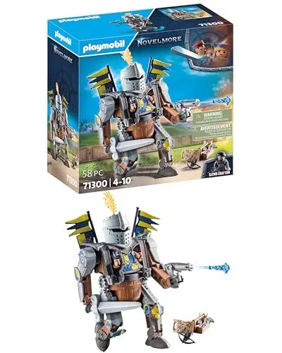 Produktbild: PLAYMOBIL | Novelmore | Ritter Gizmo Crafton und Sein starker Kampfroboter | Spielzeug für Kinder ab 4 Jahren | 71300