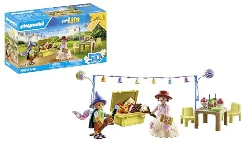 Produktbild: PLAYMOBIL myLife 71451 Kostümparty, fantasievolle Verkleidung als Engel, Cowboy, Prinzessin und mehr, grenzenloser Spaß mit vielfältigem Zubehör, nachhaltiges Spielzeug für Kinder ab 4 Jahren