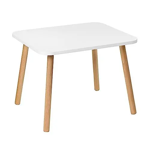 Produktbild: PlayPals Furniture Kindertisch, Holztisch für Kinderzimmer 50 x 60 x 47 cm, Geschenk für Kinder im Alter von 2,3,4,5,6,7 Jahren, Selbstbaumöbel - Tisch für Kinder