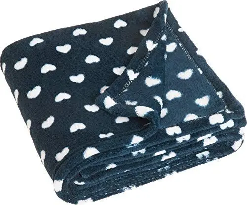 Produktbild: Playshoes 301714 Fleecedecke, Babydecke Herzchen, blau