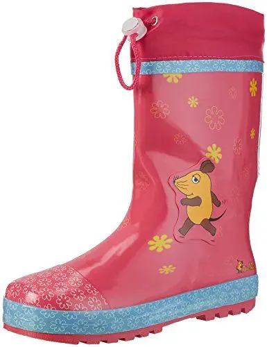 Produktbild: Playshoes DIE MAUS Regenstiefel Die MAUS Blümchen Die Sendung mit der Maus 188502, Mädchen Halbschaft Gummistiefel, Pink (original 900), 34/35 EU