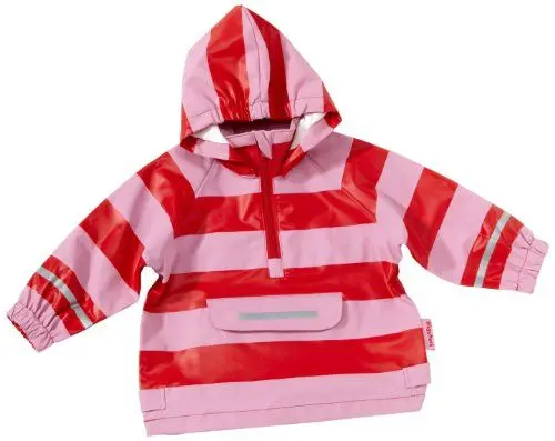 Produktbild: Playshoes Jungen Regen-Poncho Streifen 408637, 788 - Rot/Rosa, 128