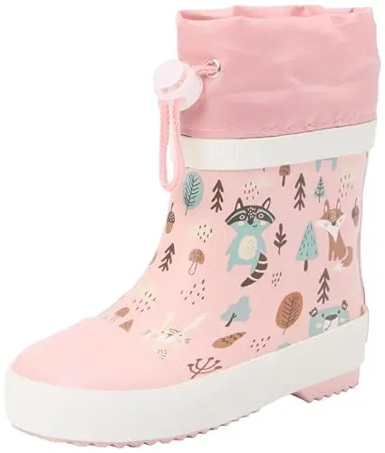 Produktbild: Playshoes Gummistiefel Halbschaft Wald Gefüttert Unisex Kinder Gummistiefel, Rosa Wald, 27 EU