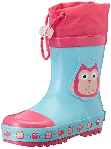 Produktbild: Playshoes Kinder Gummistiefel aus Naturkautschuk, trendige Unisex Regenstiefel mit Reflektoren, Eulen, 22/23 EU