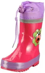 Produktbild: Playshoes Kinder Gummistiefel aus Naturkautschuk, trendige Unisex Regenstiefel mit Reflektoren, Glückskäfer, 30/31 EU