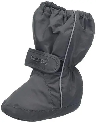 Produktbild: Playshoes Kinder Thermo-Bootie, warm gefütterte Krabbel-Schuhe für Jungen und Mädchen, mit Playshoes-Motiv gestickt