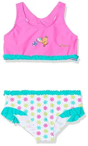 Produktbild: Playshoes Mädchen UV-Schutz Bikini die Maus Blumen 461094, 586 - Weiß/Rosa, 86-92