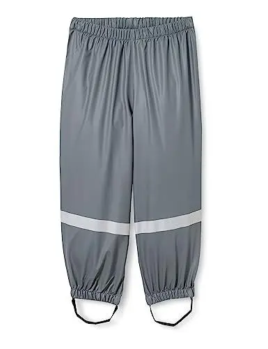 Produktbild: Playshoes Matschhose Regenlatzhose Ungefüttert Unisex Kinder Wind- und wasserdichte Regenhose Regenbekleidung, dunkelgrau Bundhose, 116