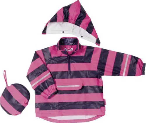 Produktbild: Playshoes Regen-Poncho Streifen 408637 Unisex - Kinder, Gr. 92, Mehrfarbig (pink/ lila 786)