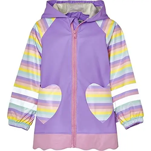 Produktbild: Playshoes Regenjacke Unisex Kinder Wind- und wasserdicht Regenmantel Regenbekleidung, Einhorn, 128