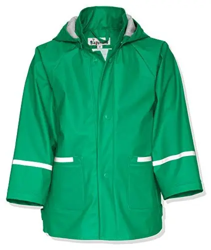 Produktbild: Playshoes Regenjacke Unisex Kinder Wind- und wasserdicht Regenmantel Regenbekleidung, grün, 128