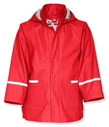 Produktbild: Playshoes Regenjacke Unisex Kinder Wind- und wasserdicht Regenmantel Regenbekleidung, rot, 140