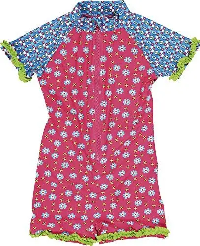 Produktbild: Playshoes UV-Schutz Einteiler Unisex Kinder Badeanzug Schwimmanzug Badebekleidung, Blumen, 98/104