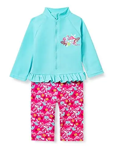 Produktbild: Playshoes UV-Schutz Einteiler Unisex Kinder Badeanzug Schwimmanzug Badebekleidung, Flamingo Langarm, 98/104