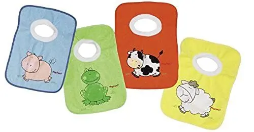Produktbild: Playshoes Unisex Baby Schlupf-Lätzchen 4er Pack 507142, 900 - mehrfarbig, 4 Stück (1er Pack)