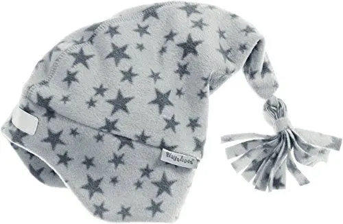 Produktbild: Playshoes Unisex Kinder Fleece-Mütze Wintermütze, Zipfelmütze grau Sterne, 51cm