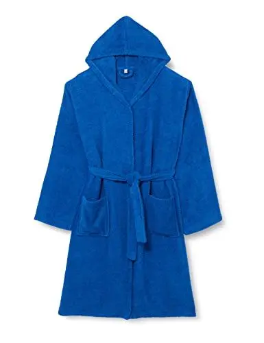 Produktbild: Playshoes Unisex Kinder Frottee-bademantel Morgenmantel, Blau, 110-116 EU
