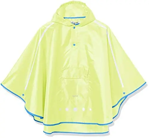 Produktbild: Playshoes Unisex Kinder Regen-poncho Faltbar Regenjacke Regenmantel Regenbekleidung, Neongelb, L EU