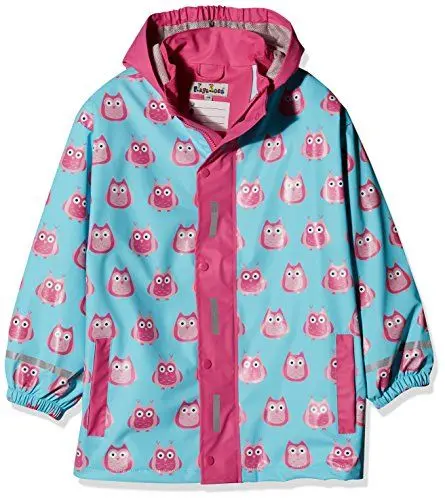 Produktbild: Playshoes Regenjacke Unisex Kinder Wind- und wasserdicht Regenmantel Regenbekleidung, Eulen, 116
