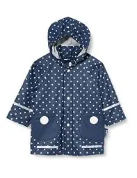 Produktbild: Playshoes Regenjacke Unisex Kinder Wind- und wasserdicht Regenmantel Regenbekleidung, marine Punkte, 86