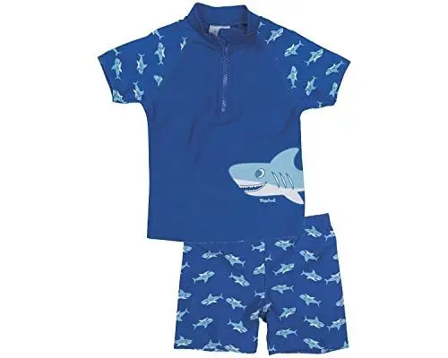Produktbild: Playshoes zweiteilig Schwimmshirt Badeshorts Badebekleidung Unisex Kinder,Hai,110-116