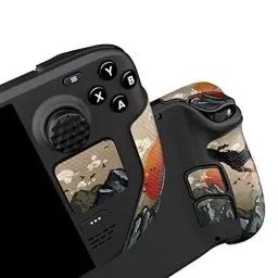 Produktbild: PlayVital Anti-Rutsche Griffmatte für Steam Deck LCD, Trackpads Matte Grip Pad Rückseite Tasten Pads Skin Sticker Set für Steam Deck OLED mit Thumbstick Kappen-Honigwabenstruktur Sonnenaufgang