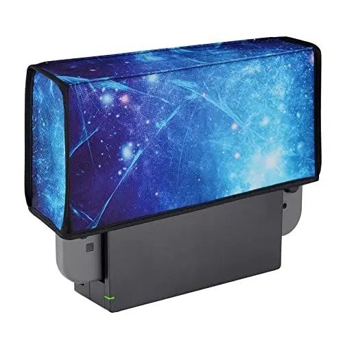 Produktbild: PlayVital Nylon Staubhülle, weiche Auskleidung Staubschutz, Kratzfeste wasserdichte Staubschutzhülle Abdeckung Hülle für Nintendo Switch&Switch OLED Dock(Blauer Nebel)