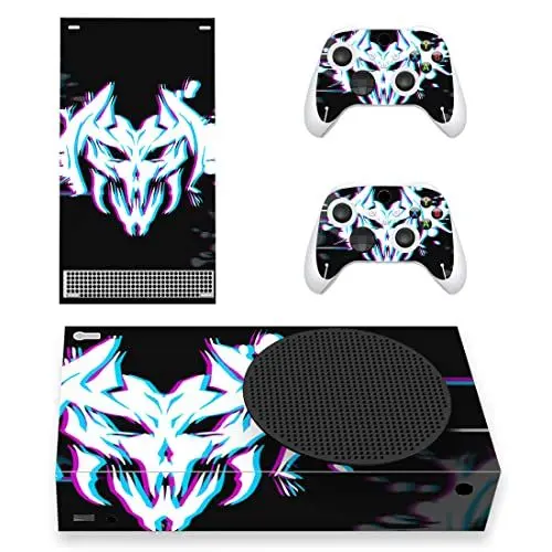 Produktbild: PlayVital Skin Stickers für Xbox Series S, Aufkleber Vinyl-Skins Stickers Schutzfolie Abziehbild Abdeckung Zubehör für Xbox Series S Konsole Controller-Glitch Dämonen